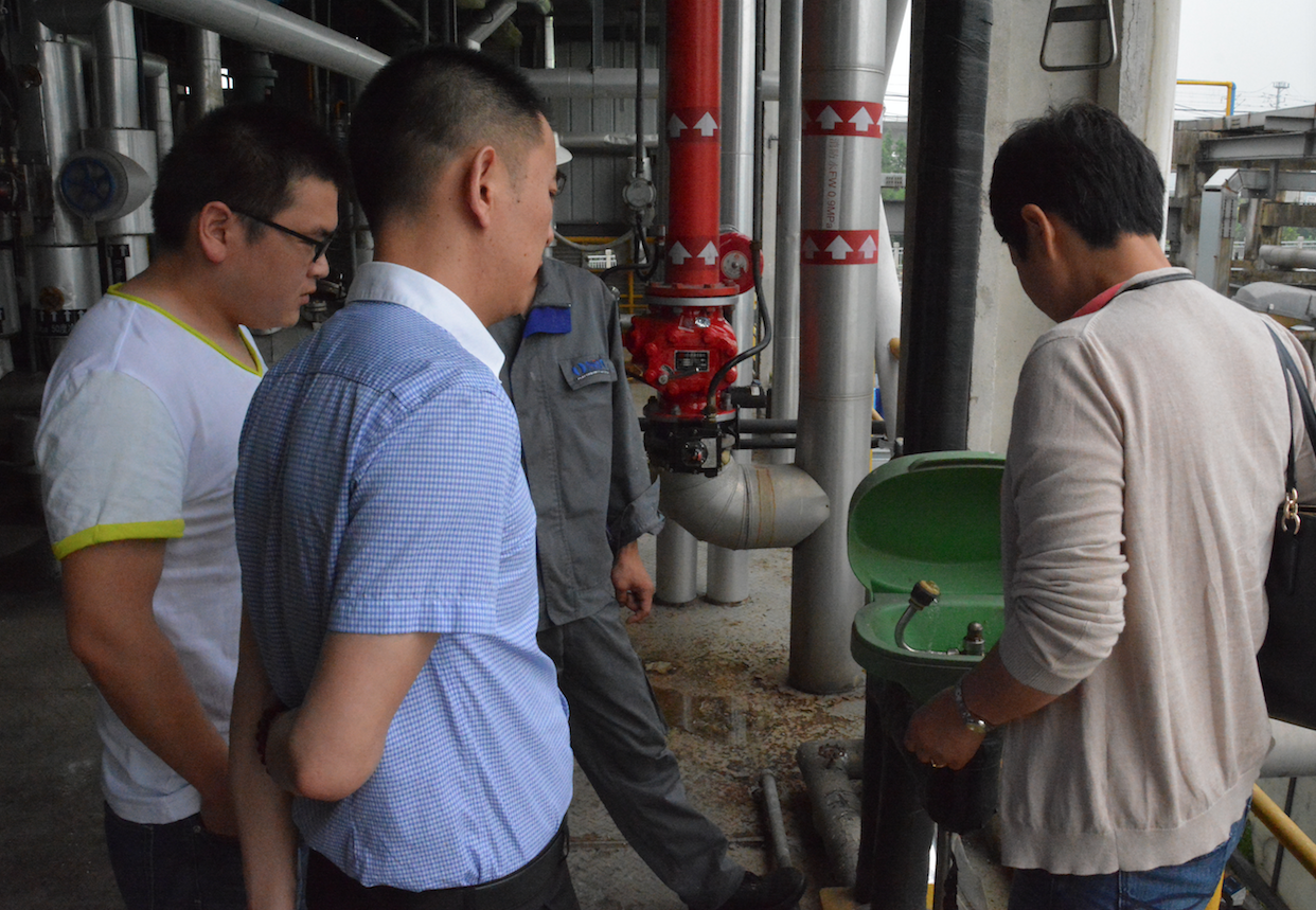 緊急落地式不銹鋼復合式沖淋洗眼器